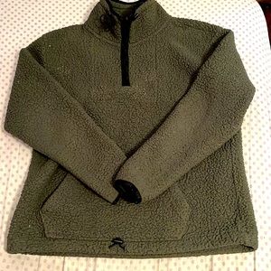 Dark Green Sherpa Jacket